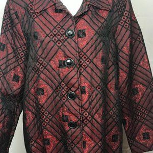 Classy, Sparkly Black and Red Jacket